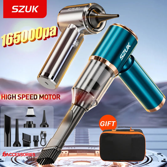 SZUK Mini Blower Car Vacuum Cleaner Powerful Cordless Cleaner Strong Suction Portable Car Vacuum Cleaner Turbo Fan Air Blower