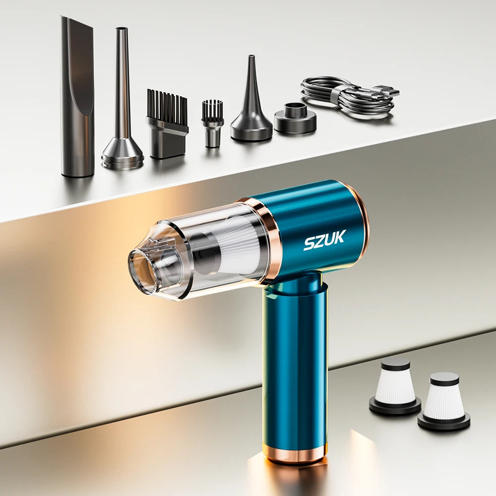 SZUK Mini Blower Car Vacuum Cleaner Powerful Cordless Cleaner Strong Suction Portable Car Vacuum Cleaner Turbo Fan Air Blower